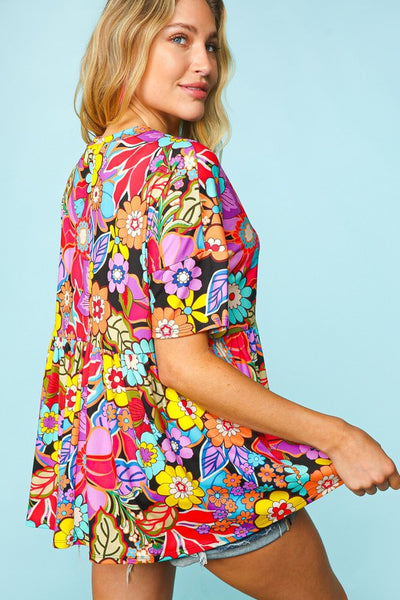 Retro Peplum Top