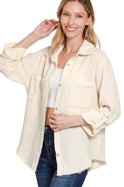Sand Button-Up