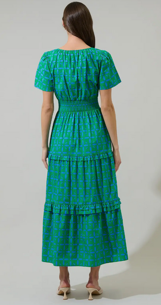 Poplin Tiered Maxi Dress