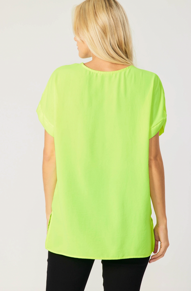 Neon Yellow V-Neck