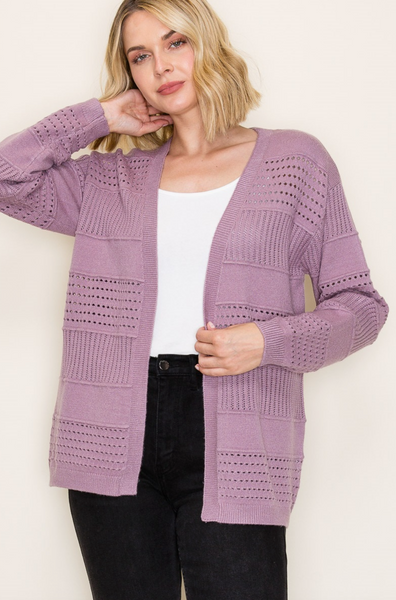 Dark Lavender Cardigan
