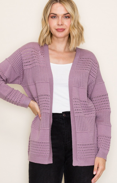 Dark Lavender Cardigan