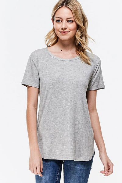 Heather Grey Short Sleeve